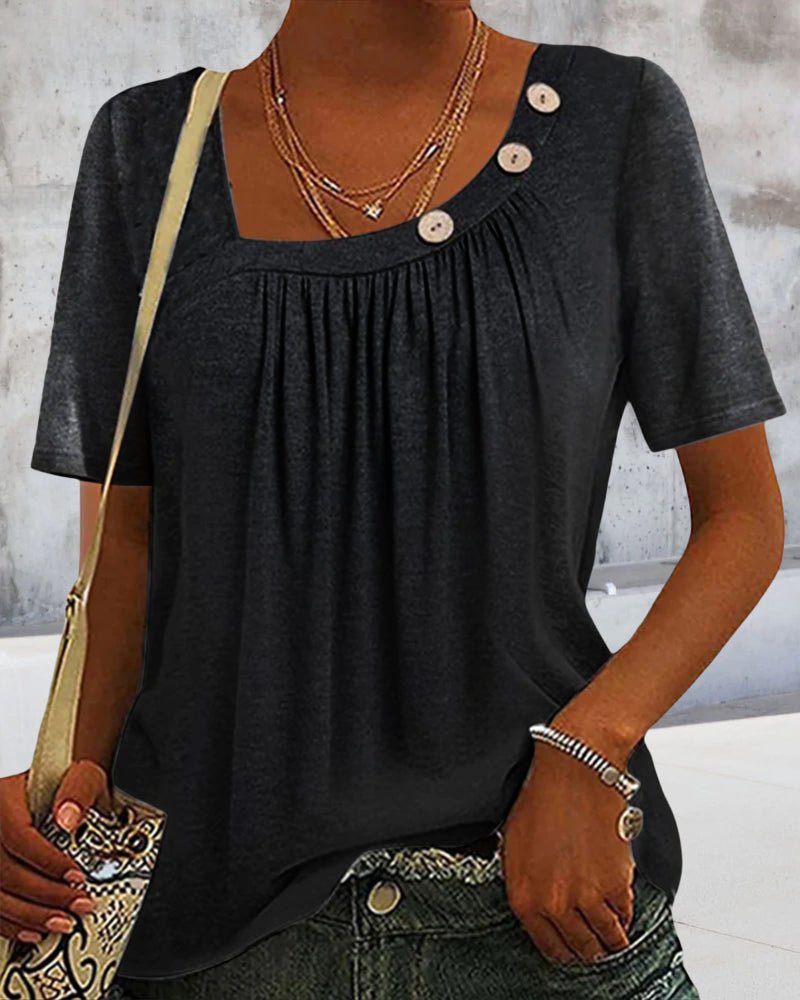 T-shirt Femme Macey – T-shirt Confortable en Coton avec Col Rond & Manches Courtes