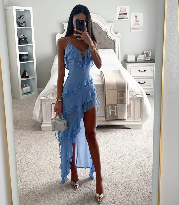 Felize Robe Femme Confort – Robe Unie Mi-Longue Décontractée, Souple et Respirante