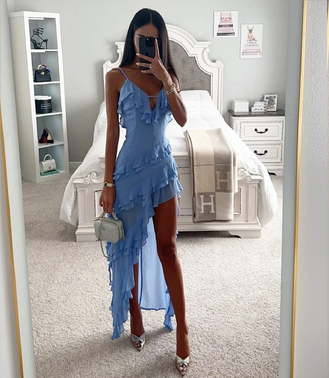 Valerie Robe de Cocktail Femme – Coupe Longue et Fluide avec Finition Glamour