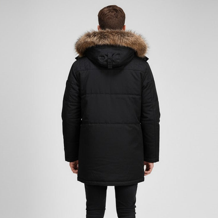 Męska zimowa parka Marcus z kołnierzem z futra – luźny krój, optymalne ciepło i codzienne użytkowanie