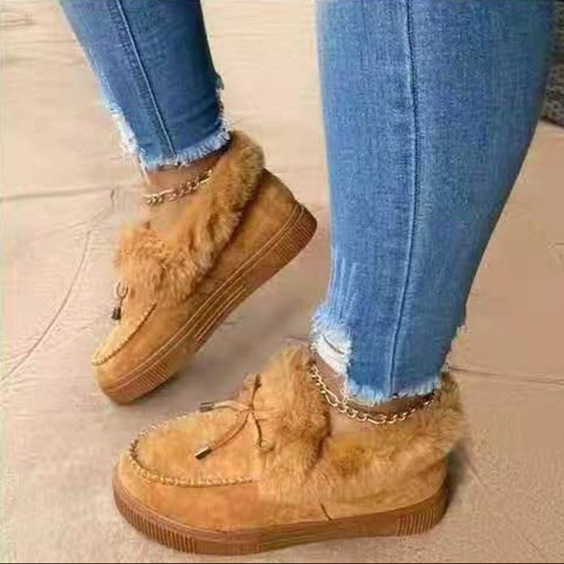 Esther Chaussons d’Hiver pour Femme – Toucher Suédine Doux avec Doublure Chaude en Fausse Fourrure & Semelle Antidérapante