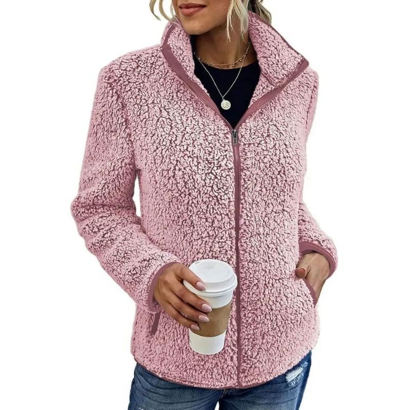 Kristal Veste Polaire Femme pour l’Hiver – Manteau chaud et léger à fermeture éclair avec style casual moderne
