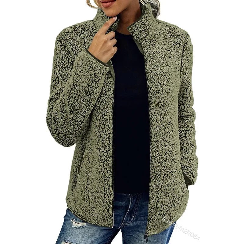 Neriah Veste Femme – Polaire d’Hiver Chic & Chaude, Élégante et Confortable