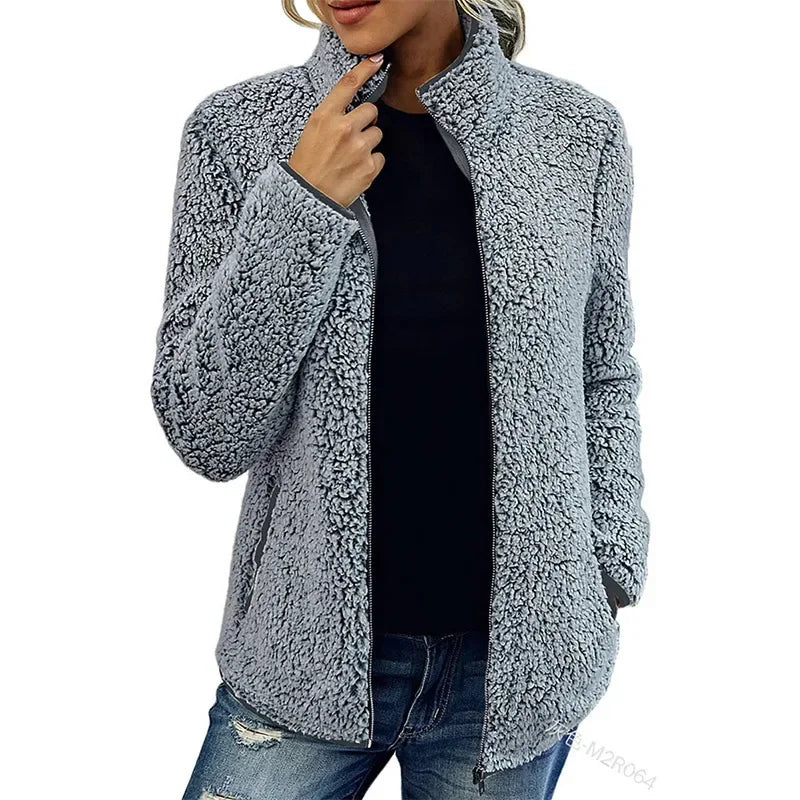 Neriah Veste Femme – Polaire d’Hiver Chic & Chaude, Élégante et Confortable