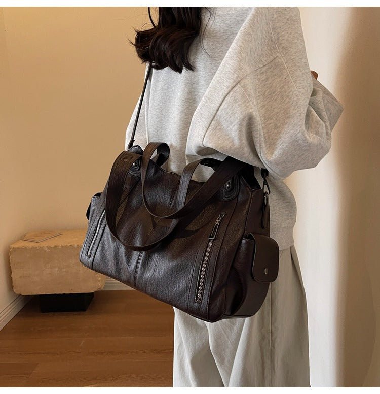 Clara Sac à Main Femme – Sac en Cuir Élégant avec Compartiments Spacieux & Détails Zippés