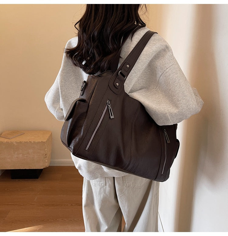 Clara Sac à Main Femme – Sac en Cuir Élégant avec Compartiments Spacieux & Détails Zippés