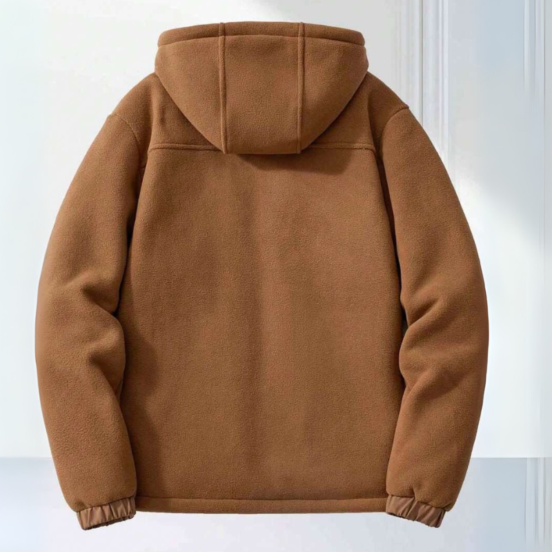 Norlan Chaqueta Polar para Hombre con Capucha – Abrigo Ligero y Caliente con Bolsillos con Cremallera para Invierno