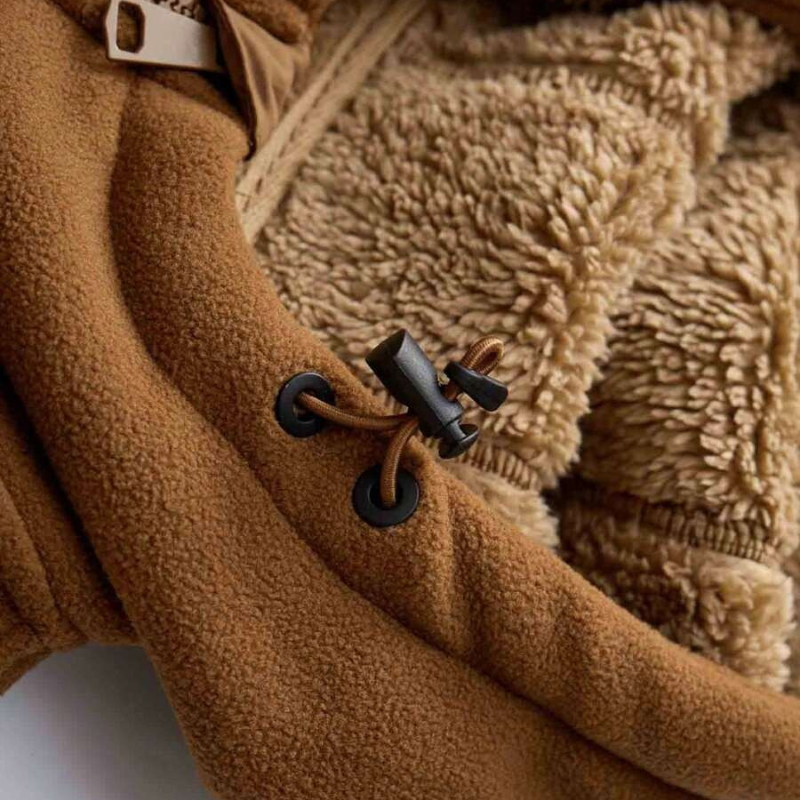 Norlan Chaqueta Polar para Hombre con Capucha – Abrigo Ligero y Caliente con Bolsillos con Cremallera para Invierno