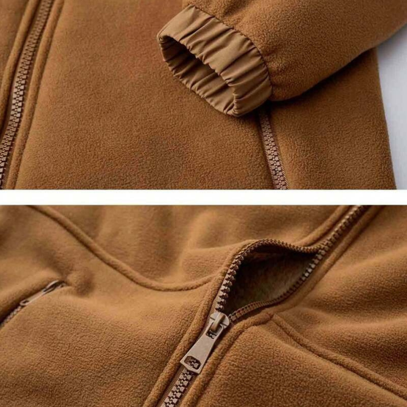 Norlan Chaqueta Polar para Hombre con Capucha – Abrigo Ligero y Caliente con Bolsillos con Cremallera para Invierno