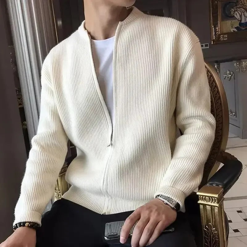 Rex Gilet Homme – Veste Zippée Chaude & Confortable au Style Moderne Élégant