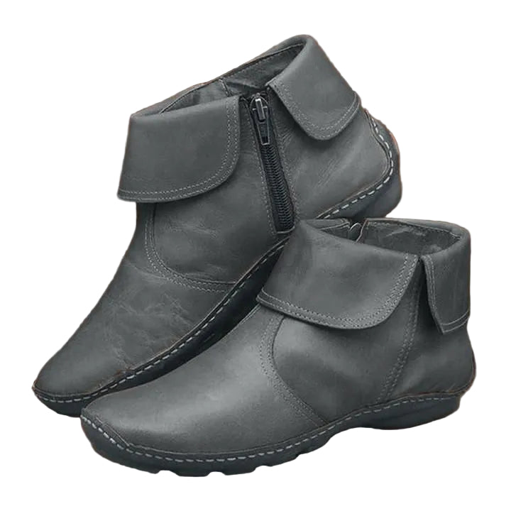 Leila Botas Mujer – Botines Impermeables de Cuero Suave con Suela Antideslizante