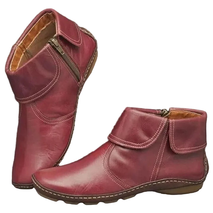 Leila Cizme pentru Femei – Ghete Impermeabile din Piele Moale cu Talpă Antiderapantă