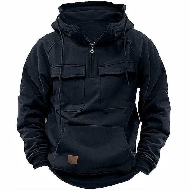 Esnyr Hoodie Homme Casual – Sweat à Capuche Regular Fit avec Poche Kangourou Automne & Hiver