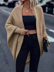 Madison kardigan tricoté oversize dla kobiet – miękka warstwa zimowa z luźnym krojem i rozcięciem z przodu